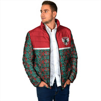 Lebanon Rugby Tree Crest Padded Jacket Lebanese Cedar Geometric Heritage