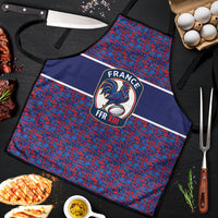 France Rugby Rooster Apron Gallic Pride Tricolour Geometry