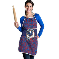 France Rugby Rooster Apron Gallic Pride Tricolour Geometry