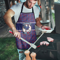 France Rugby Rooster Apron Gallic Pride Tricolour Geometry