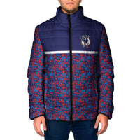 France Rugby Rooster Padded Jacket Gallic Pride Tricolour Geometry