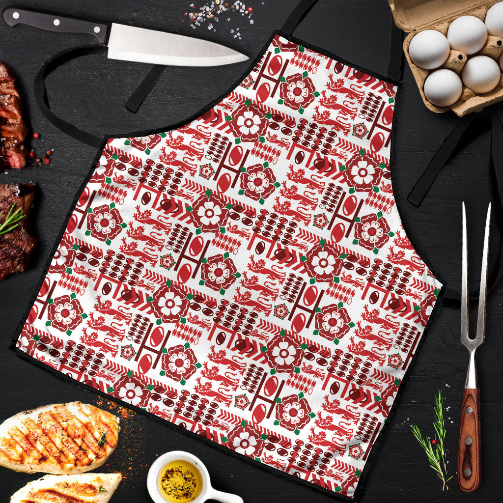 England Rugby Rose Apron Tudor Rose Lion Geometry