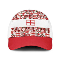 England Rugby Rose Baseball Net Cap Tudor Rose Lion Geometry