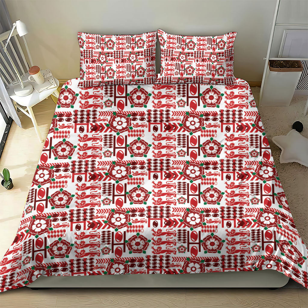 England Rugby Rose Bedding Set Tudor Rose Lion Geometry