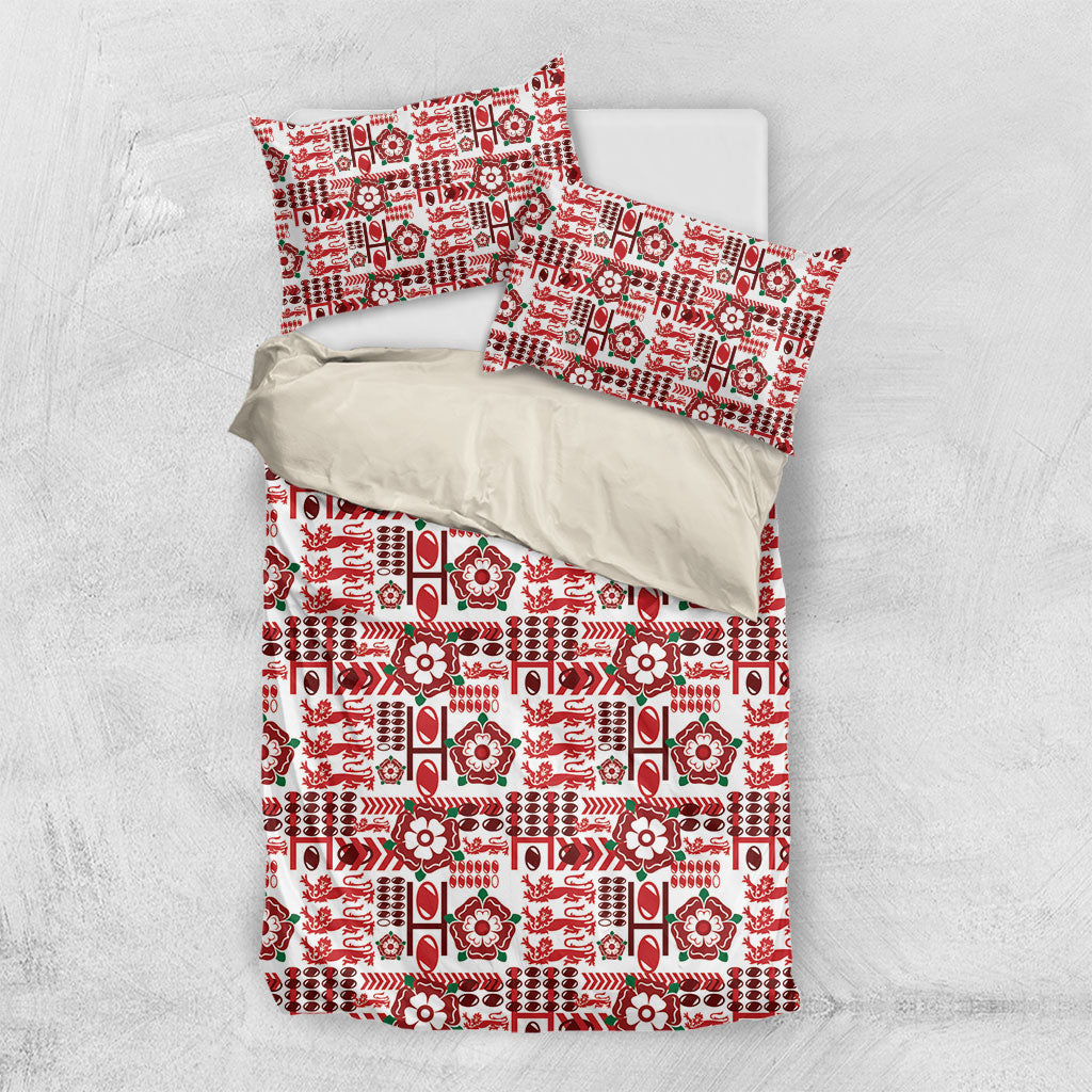 England Rugby Rose Bedding Set Tudor Rose Lion Geometry