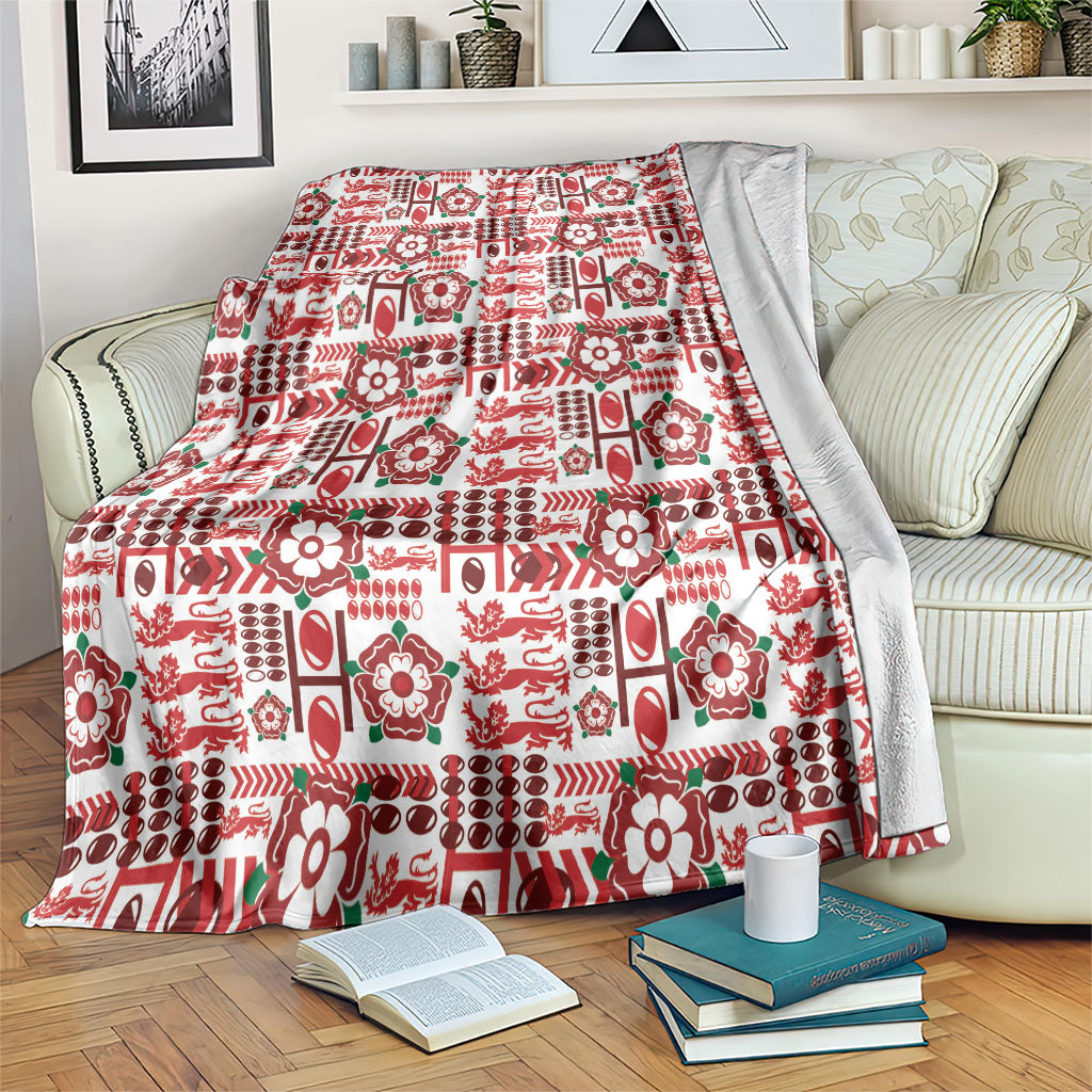 England Rugby Rose Blanket Tudor Rose Lion Geometry