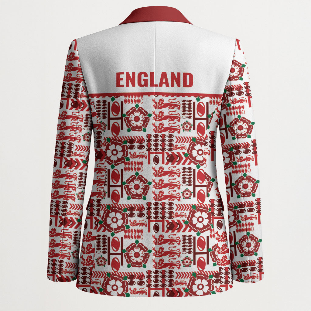 England Rugby Rose Blazer Tudor Rose Lion Geometry