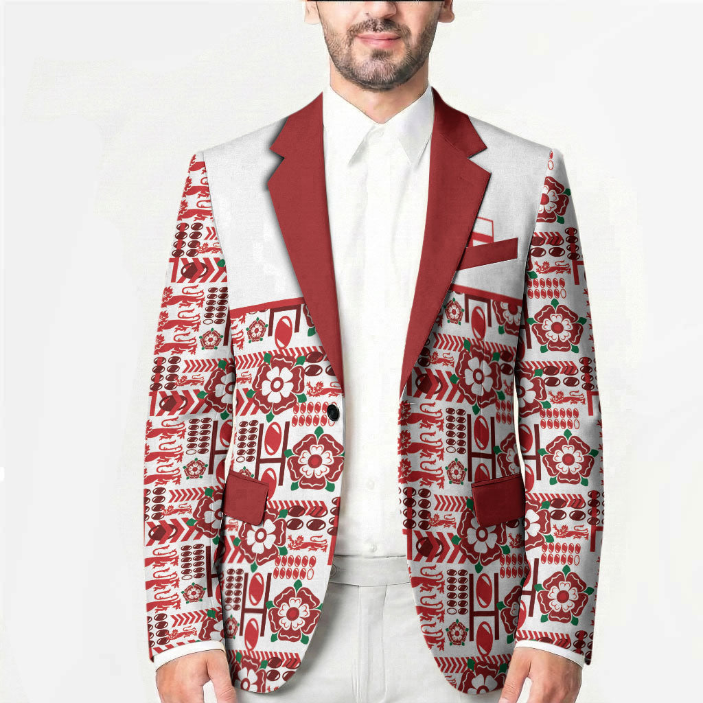 England Rugby Rose Blazer Tudor Rose Lion Geometry