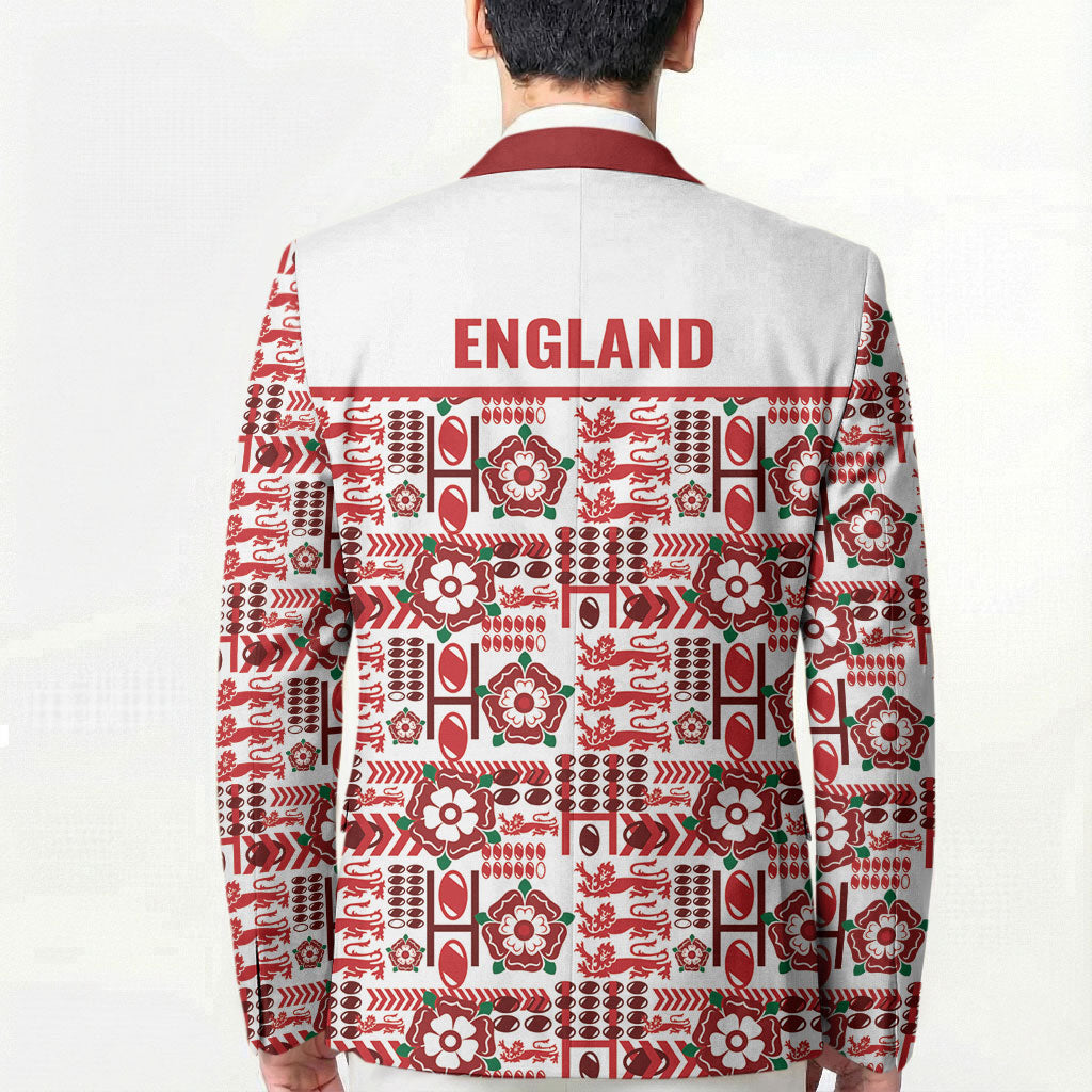 England Rugby Rose Blazer Tudor Rose Lion Geometry
