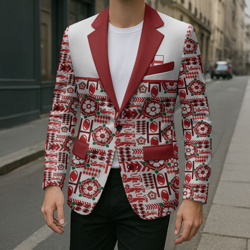 England Rugby Rose Blazer Tudor Rose Lion Geometry
