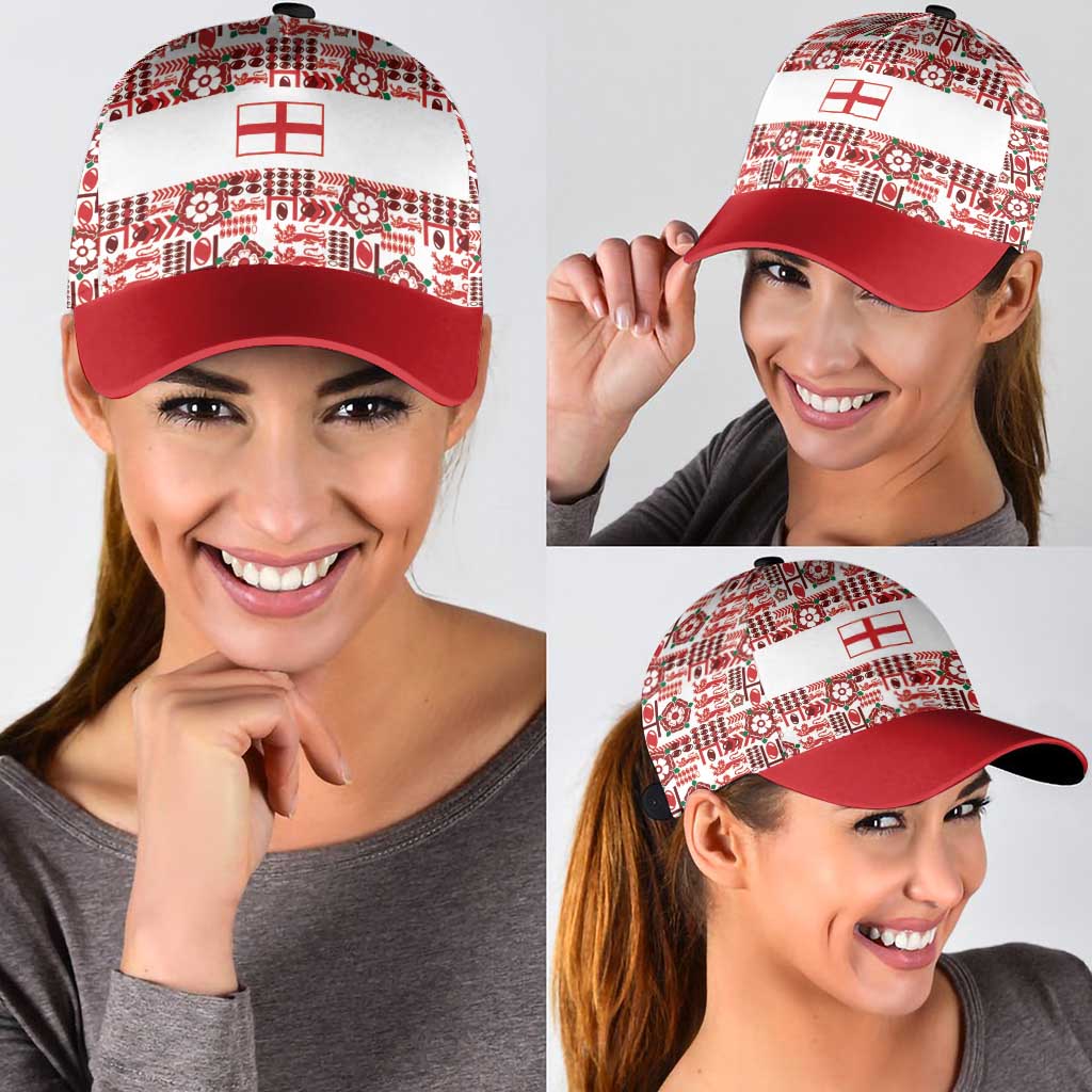 England Rugby Rose Classic Cap Tudor Rose Lion Geometry