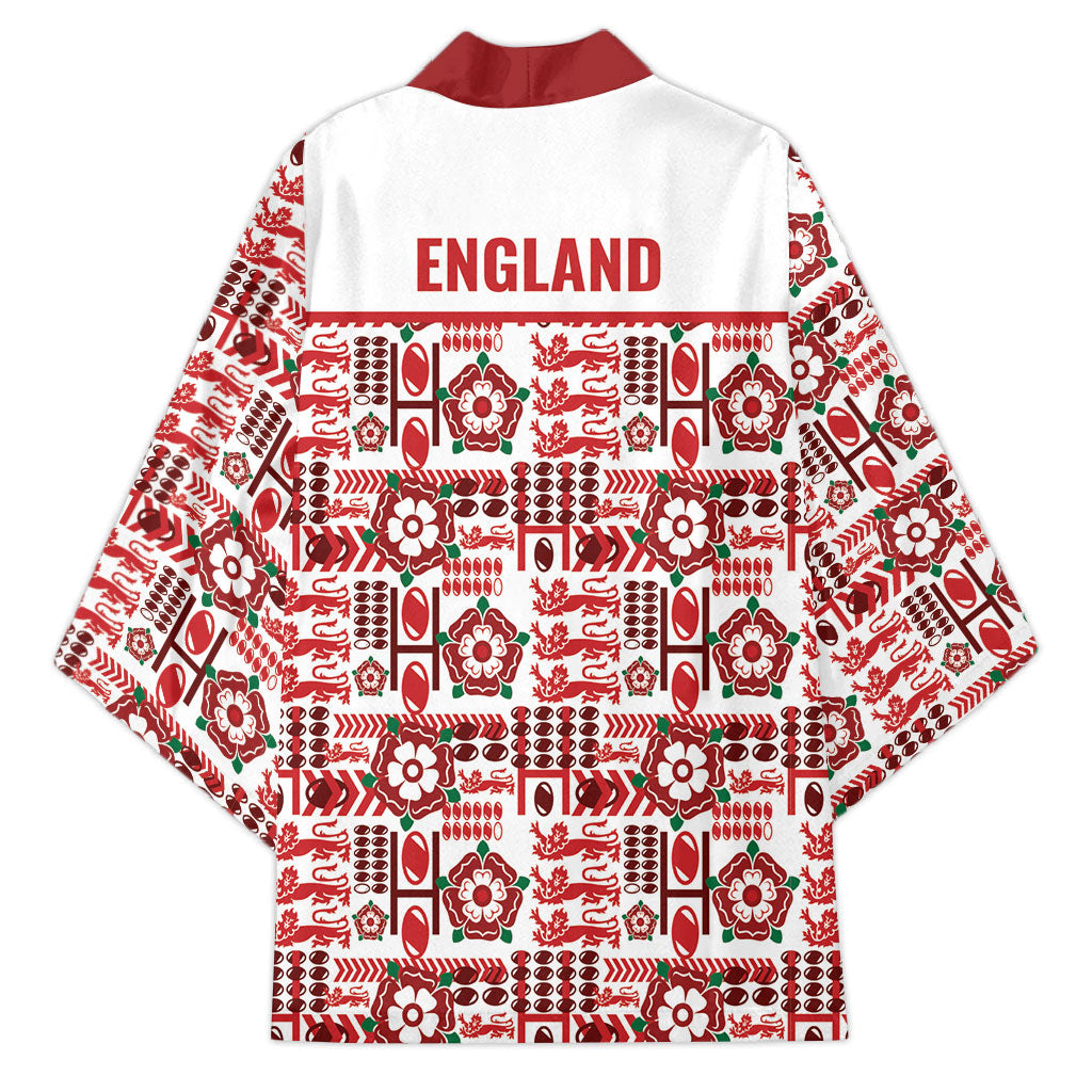 England Rugby Rose Kimono Tudor Rose Lion Geometry