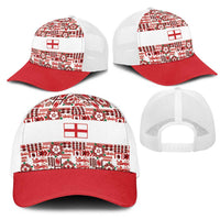England Rugby Rose Mesh Trucker Cap Tudor Rose Lion Geometry
