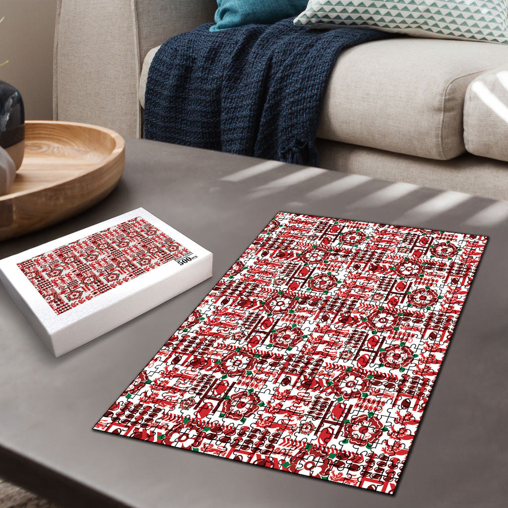 England Rugby Rose Puzzle Tudor Rose Lion Geometry