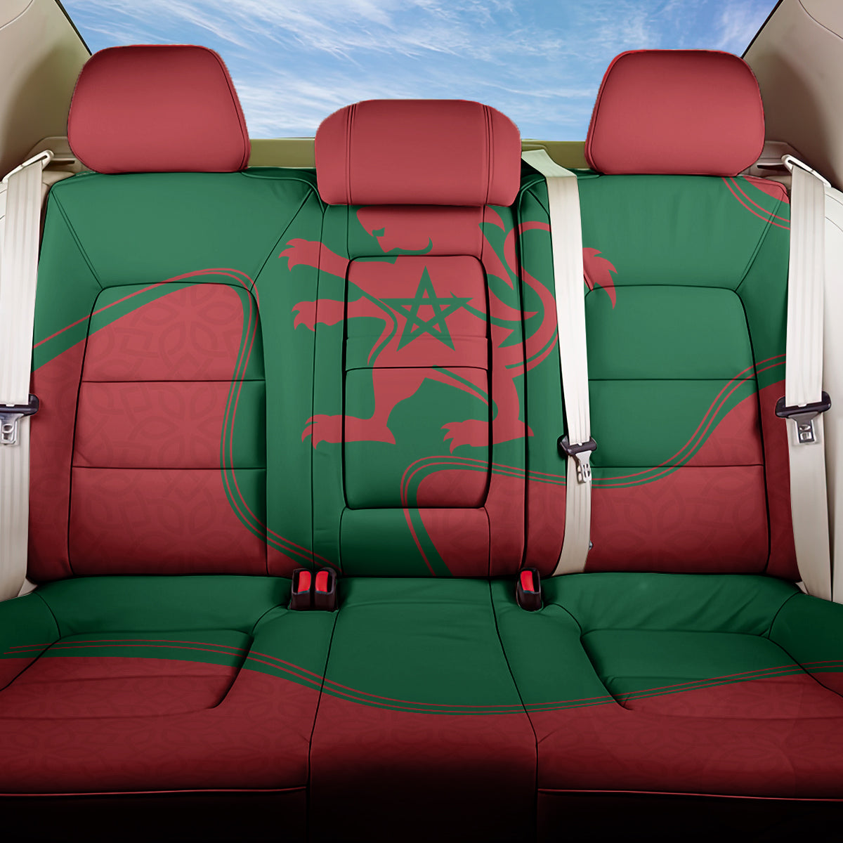 Morocco Proclamation Day With Flag Color Back Car Seat Cover LT9