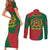 morocco-proclamation-day-with-flag-color-couples-matching-short-sleeve-bodycon-dress-and-long-sleeve-button-shirt