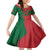 Morocco Proclamation Day With Flag Color Family Matching Off Shoulder Short Dress and Hawaiian Shirt LT9 - Wonder Print Shop