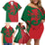 Morocco Proclamation Day With Flag Color Family Matching Off Shoulder Short Dress and Hawaiian Shirt LT9 - Wonder Print Shop