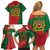 Morocco Proclamation Day With Flag Color Family Matching Off Shoulder Short Dress and Hawaiian Shirt LT9 - Wonder Print Shop