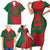 Morocco Proclamation Day With Flag Color Family Matching Short Sleeve Bodycon Dress and Hawaiian Shirt - Wonder Print Shop