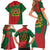 Morocco Proclamation Day With Flag Color Family Matching Short Sleeve Bodycon Dress and Hawaiian Shirt - Wonder Print Shop