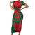 Morocco Proclamation Day With Flag Color Family Matching Short Sleeve Bodycon Dress and Hawaiian Shirt - Wonder Print Shop