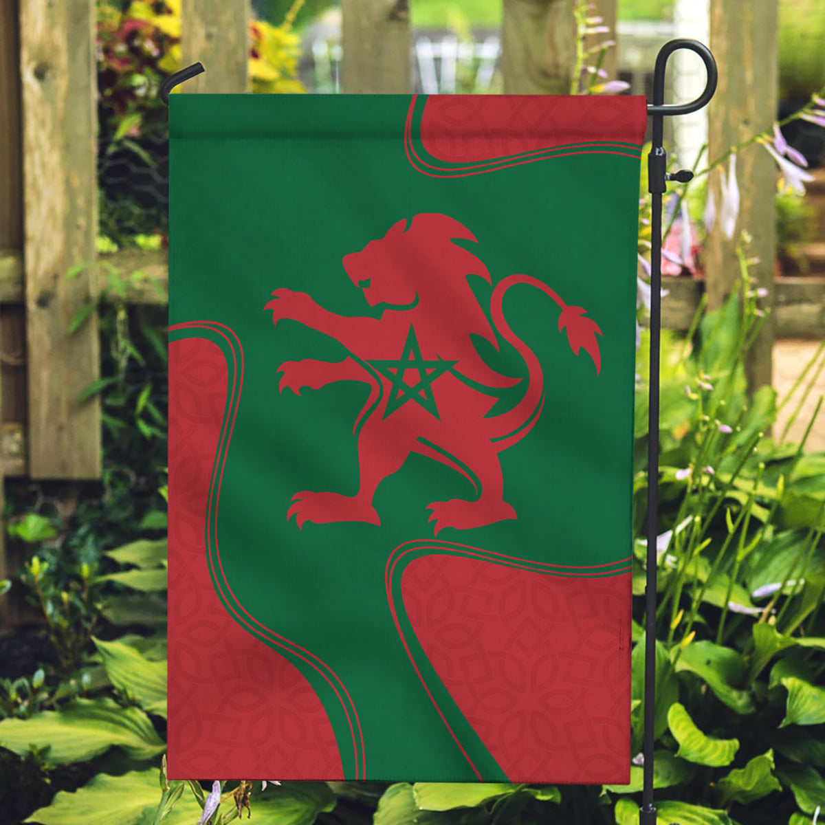 Morocco Proclamation Day With Flag Color Garden Flag - Wonder Print Shop