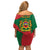 Morocco Proclamation Day With Flag Color Off Shoulder Short Dress - Wonder Print Shop