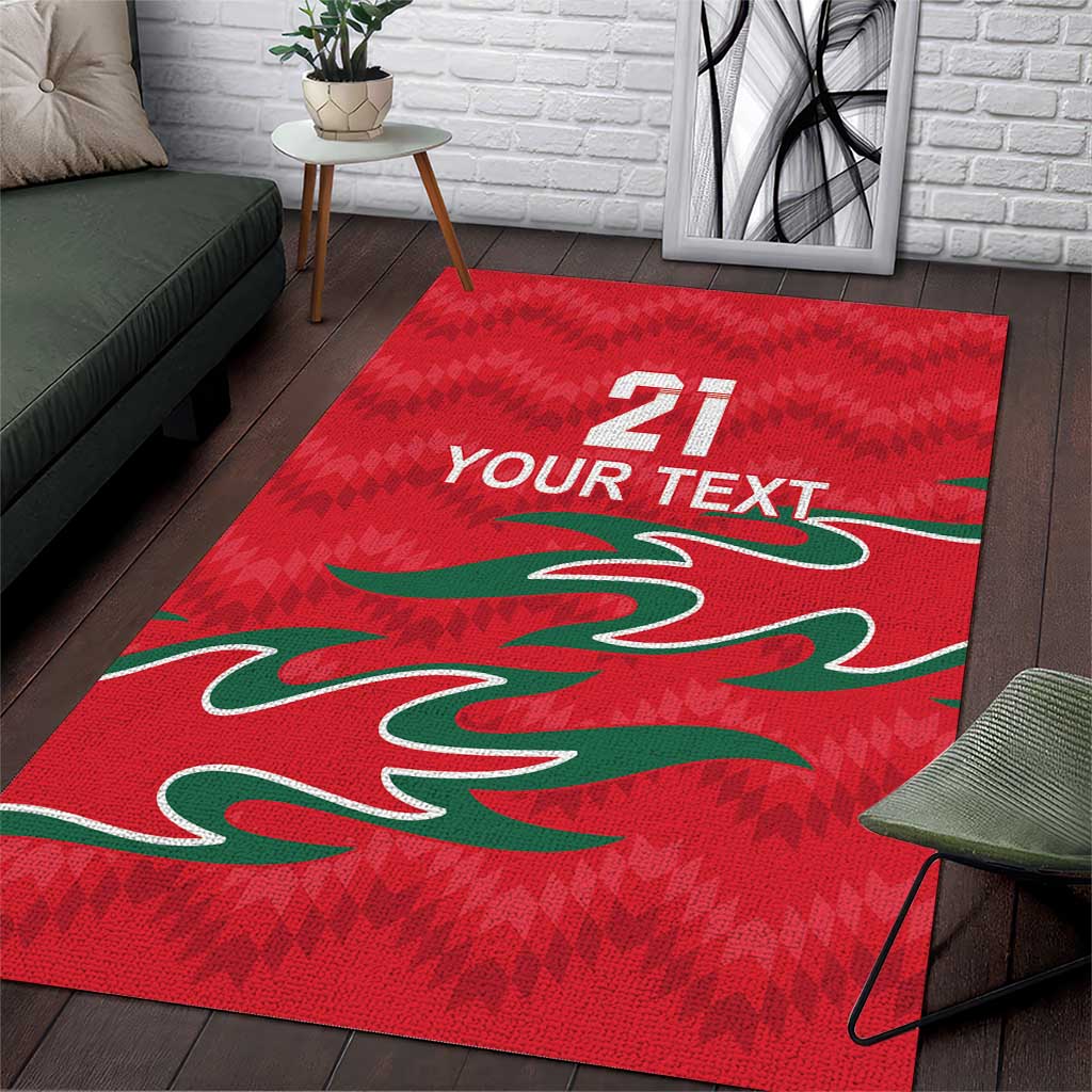 Custom Oman Cricket Area Rug 2016 Vintage Away Retro LT9 - Wonder Print Shop