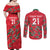 Custom Oman Cricket Couples Matching Off Shoulder Maxi Dress and Long Sleeve Button Shirt 2016 Vintage Away Retro LT9 - Wonder Print Shop