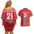 Custom Oman Cricket Couples Matching Off Shoulder Short Dress and Hawaiian Shirt 2016 Vintage Away Retro LT9 - Wonder Print Shop