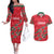 Custom Oman Cricket Couples Matching Off The Shoulder Long Sleeve Dress and Hawaiian Shirt 2016 Vintage Away Retro LT9 - Wonder Print Shop