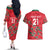 Custom Oman Cricket Couples Matching Off The Shoulder Long Sleeve Dress and Hawaiian Shirt 2016 Vintage Away Retro LT9 - Wonder Print Shop