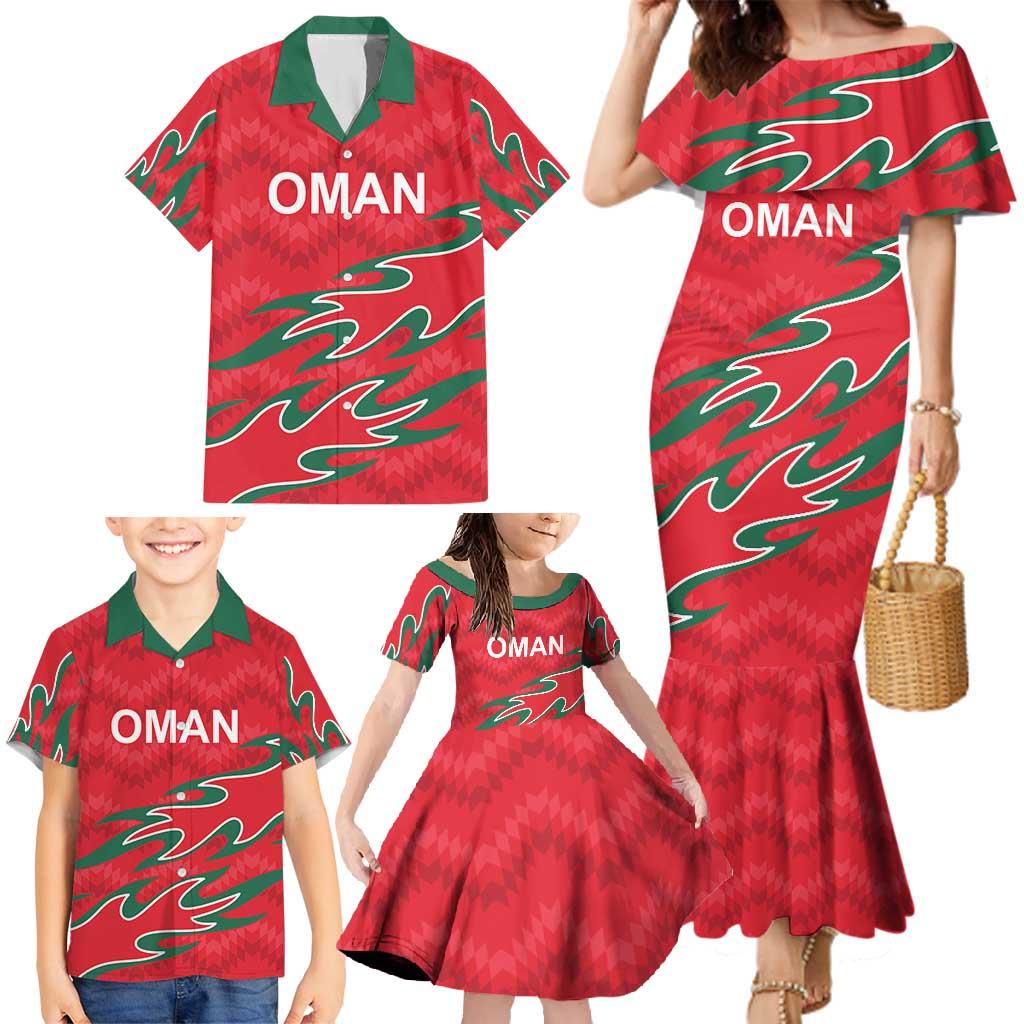 Custom Oman Cricket Family Matching Mermaid Dress and Hawaiian Shirt 2016 Vintage Away Retro LT9 - Wonder Print Shop