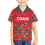 Custom Oman Cricket Family Matching Puletasi and Hawaiian Shirt 2016 Vintage Away Retro - Wonder Print Shop