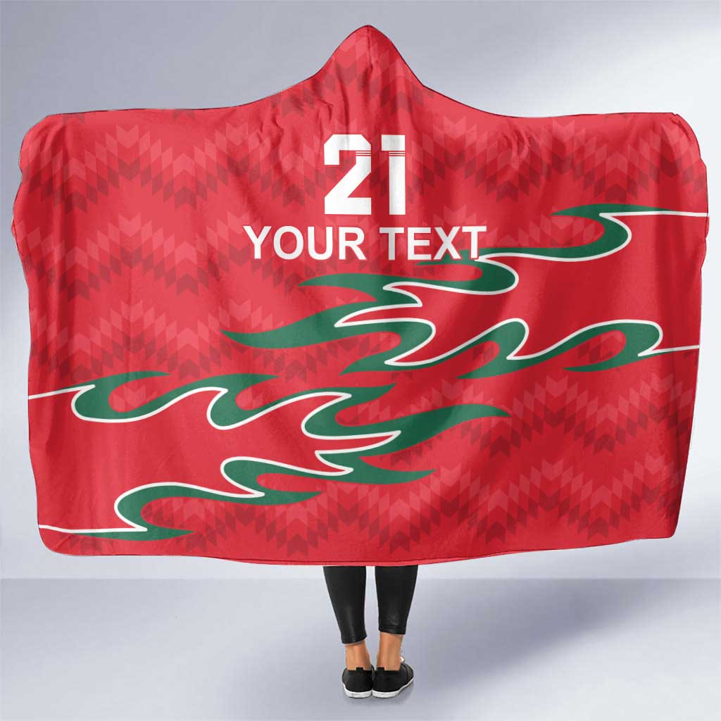 Custom Oman Cricket Hooded Blanket 2016 Vintage Away Retro