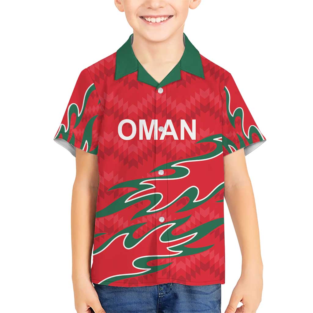 Custom Oman Cricket Kid Hawaiian Shirt 2016 Vintage Away Retro - Wonder Print Shop