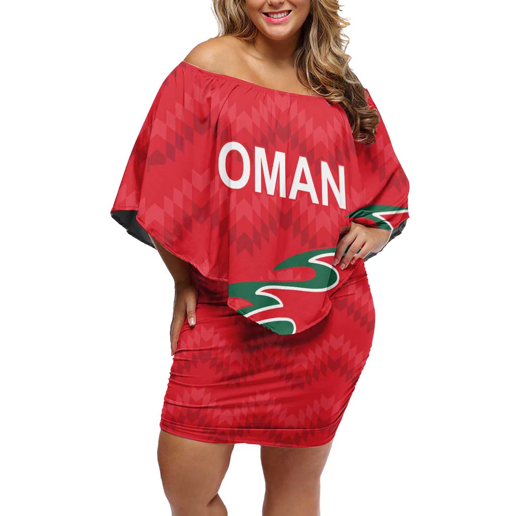 Custom Oman Cricket Off Shoulder Short Dress 2016 Vintage Away Retro - Wonder Print Shop