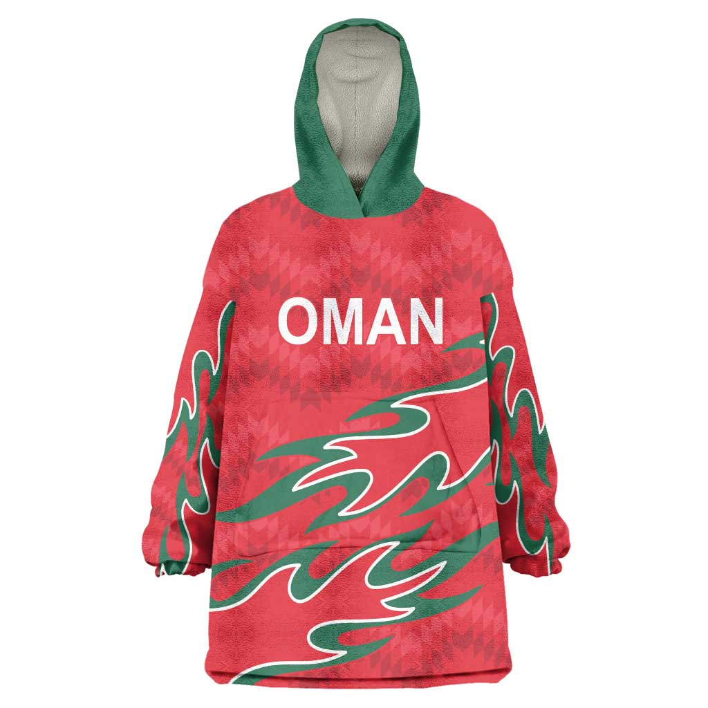 Custom Oman Cricket Wearable Blanket Hoodie 2016 Vintage Away Retro