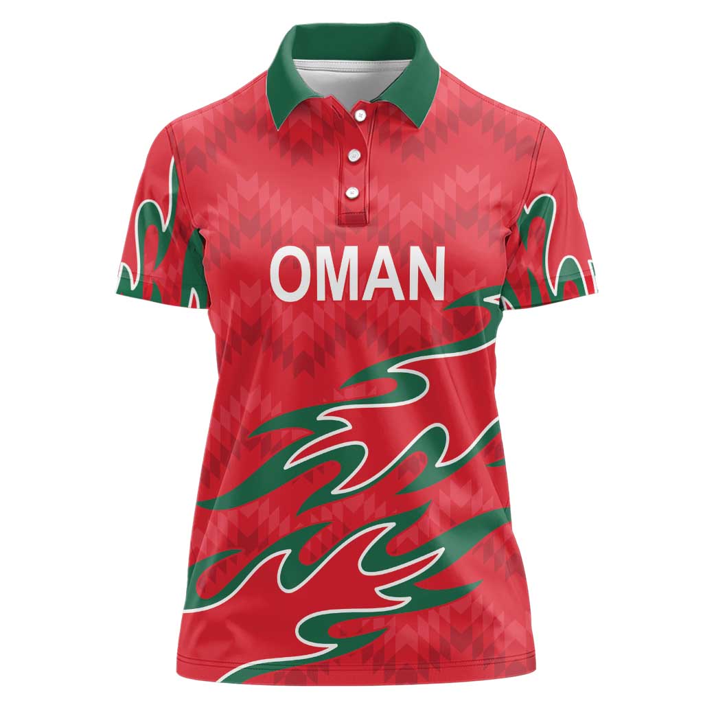 Custom Oman Cricket Women Polo Shirt 2016 Vintage Away Retro - Wonder Print Shop