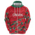 Custom Oman Cricket Zip Hoodie 2016 Vintage Away Retro - Wonder Print Shop