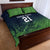 Custom Qatar Cricket Quilt Bed Set Green Sporty Pattern - Wonder Print Shop