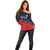 Custom Qatar Cricket Off Shoulder Sweater Red Sporty Pattern