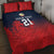 Custom Qatar Cricket Quilt Bed Set Red Sporty Pattern - Wonder Print Shop