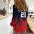 Custom Qatar Cricket Women Casual Shirt Red Sporty Pattern