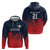 Custom Qatar Cricket Zip Hoodie Red Sporty Pattern - Wonder Print Shop