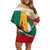 Bulgaria Liberation Personalized Off Shoulder Short Dress Suedinenieto Pravi Silata