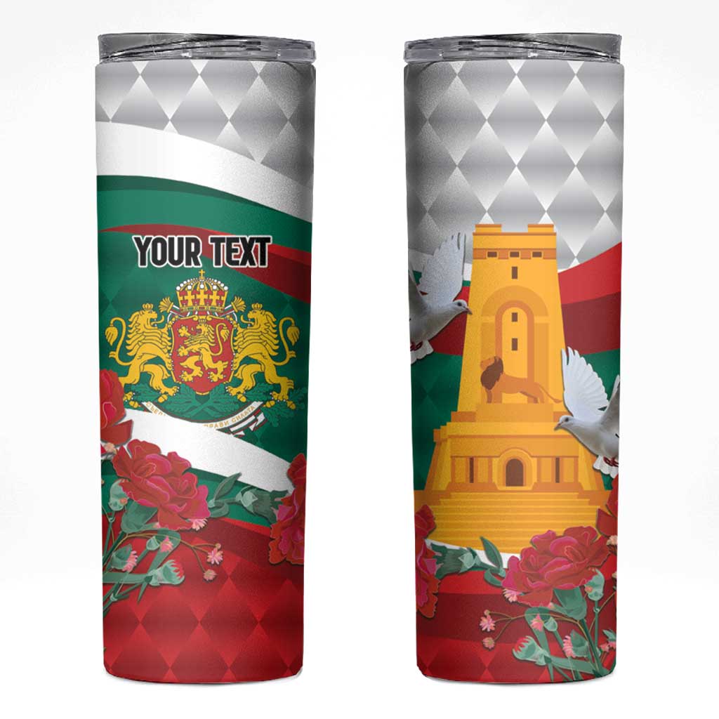 Bulgaria Liberation Personalized Skinny Tumbler Suedinenieto Pravi Silata