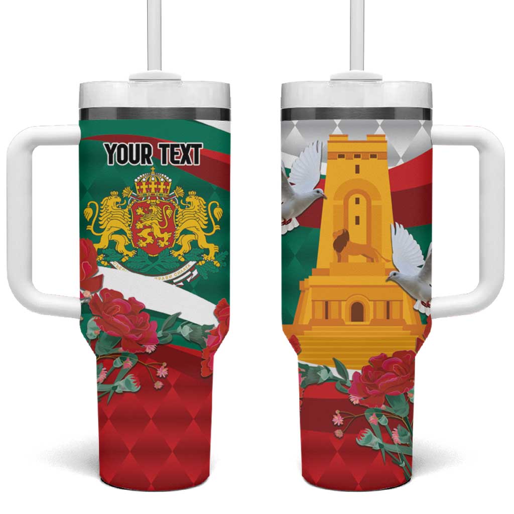 Bulgaria Liberation Personalized Tumbler With Handle Suedinenieto Pravi Silata