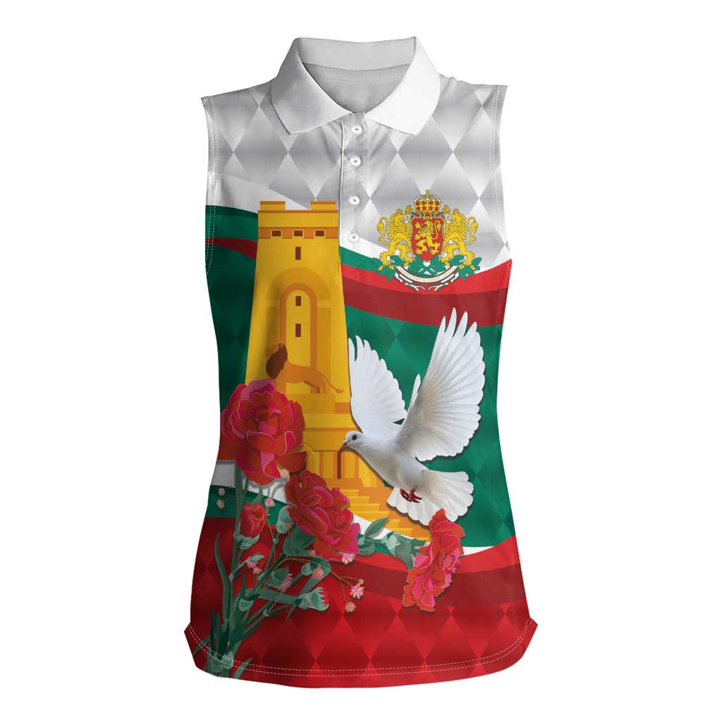 Bulgaria Liberation Personalized Women Sleeveless Polo Shirt Suedinenieto Pravi Silata